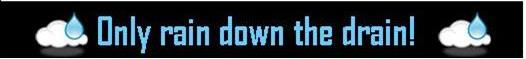 Only Rain Down the Drain Logo