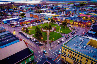 Arcata Plaza at Dusk