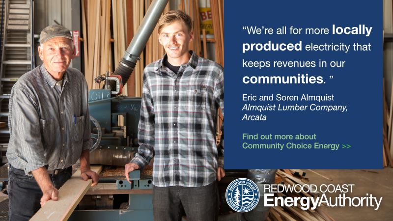 Almquist Lumber supports the Redwood Coast Energy Authority Community Choice Energy Program