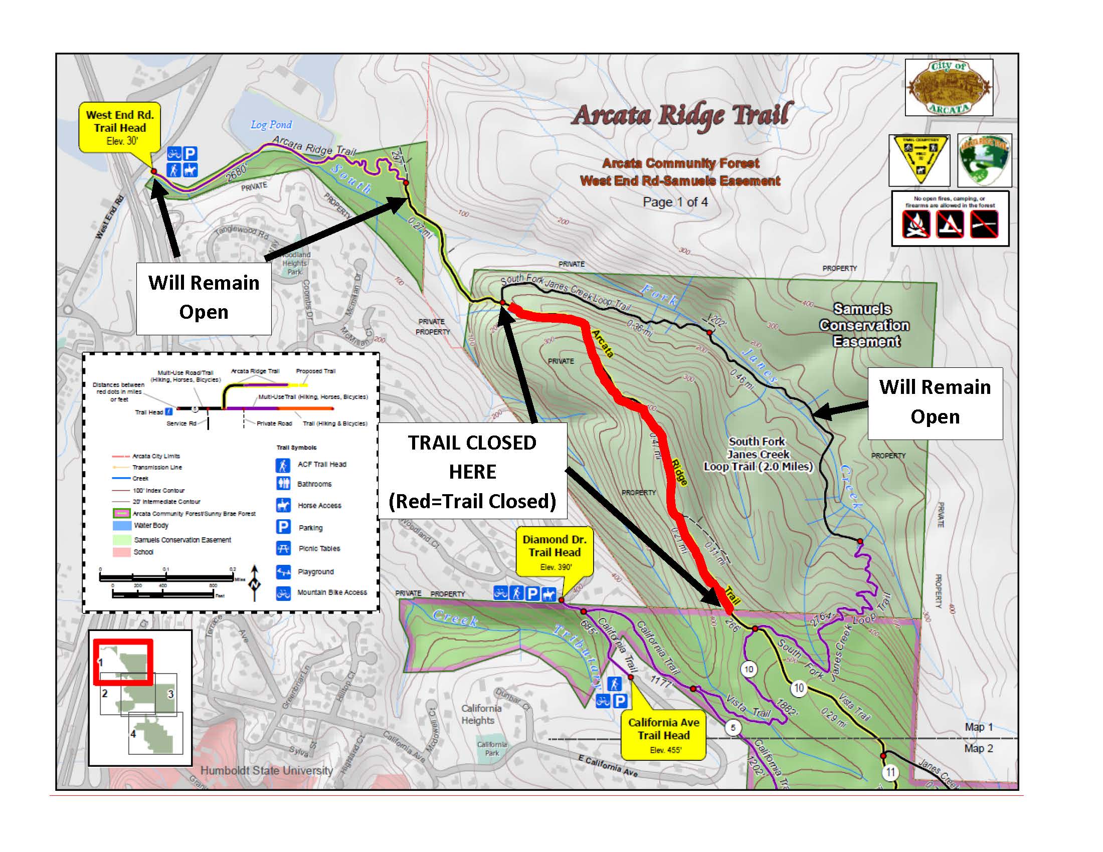 Community Forest Trail Closures September October 2018