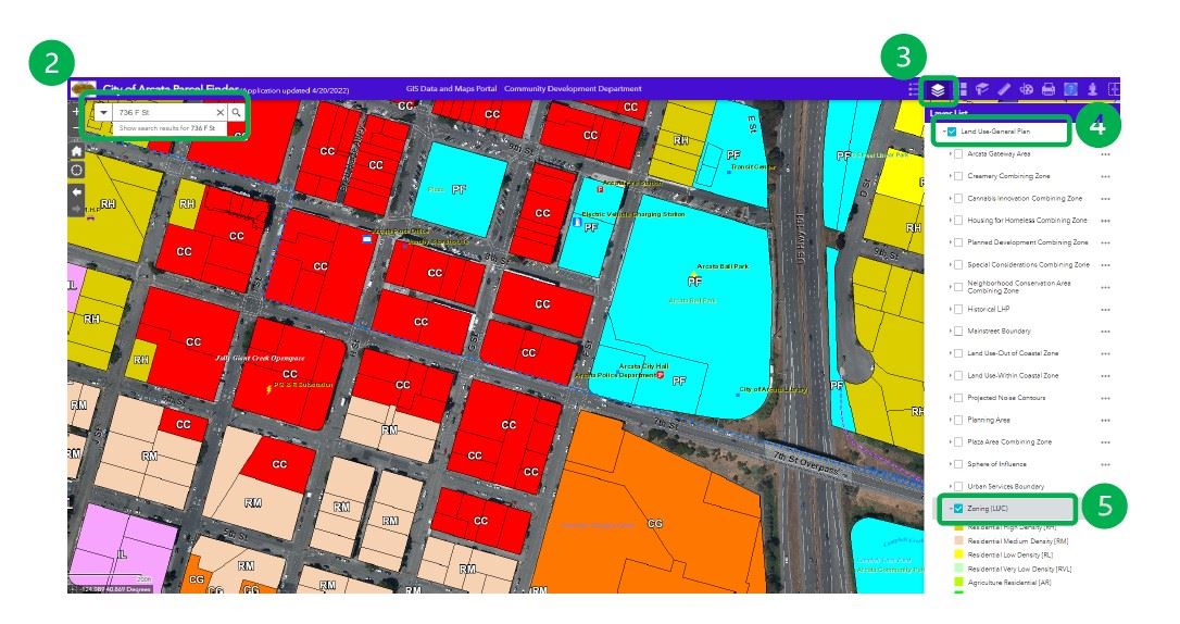 Zoning Map Instructions