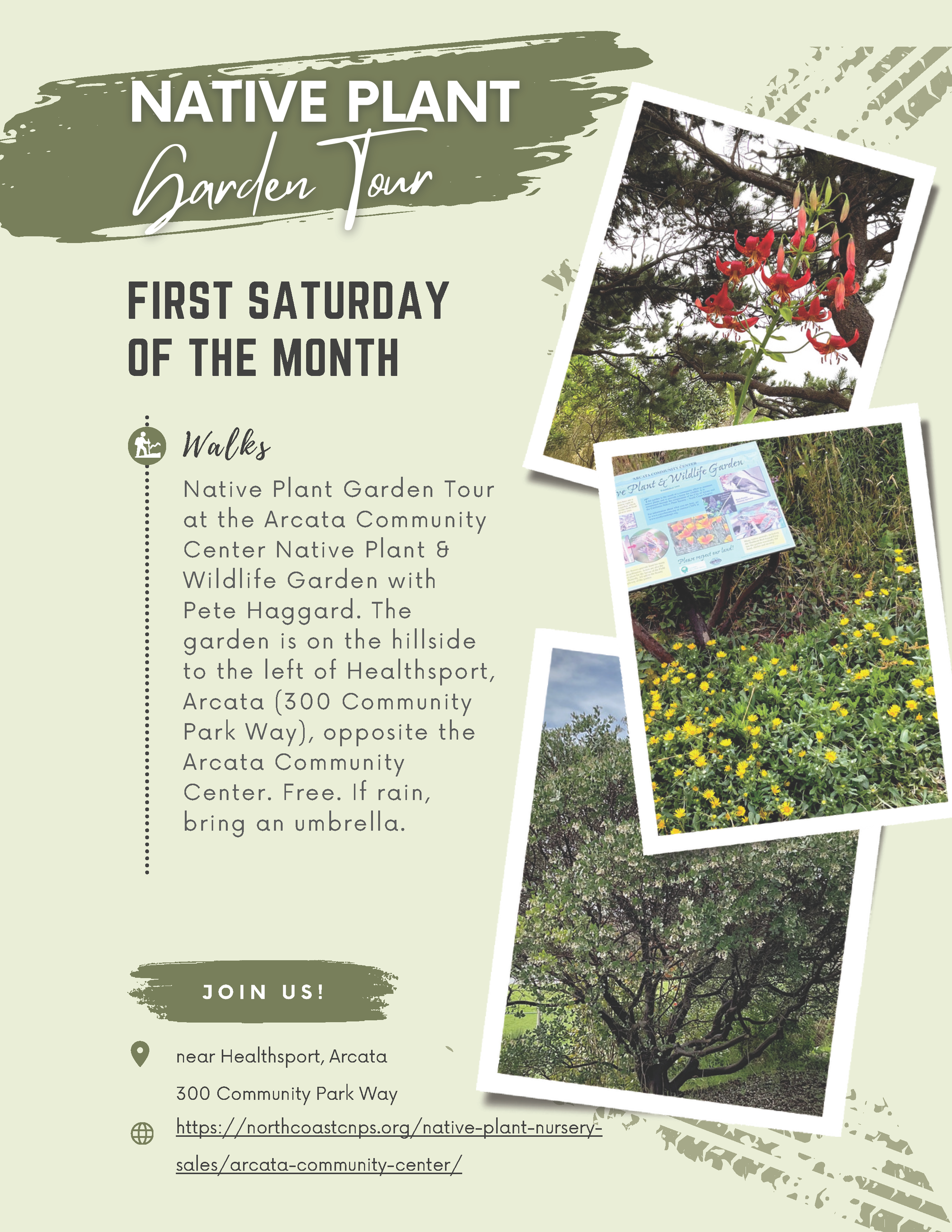 Native Plant Garden Tour Flyer 