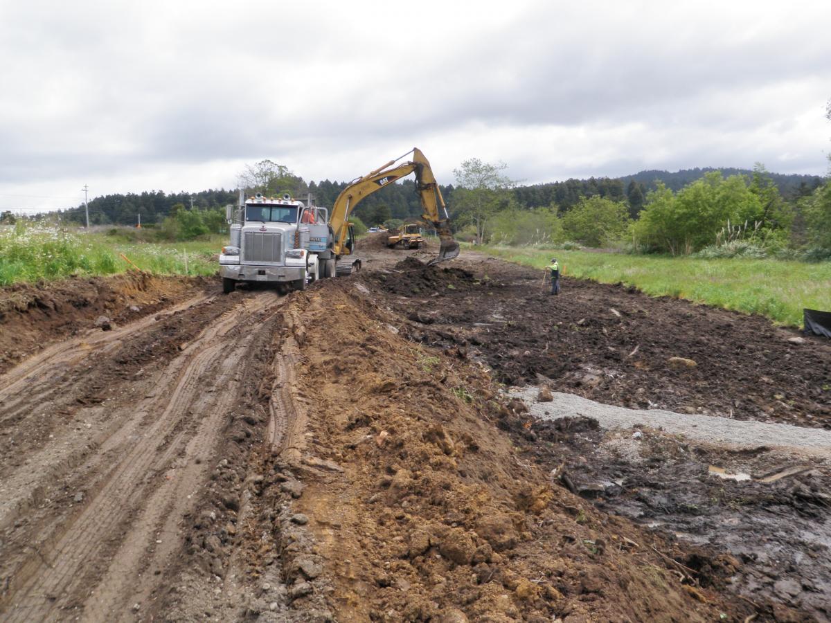 Heaving Equipment Loading Soil onto a Truck